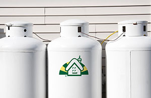Propane tanks with Wallace logo