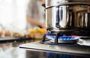 Pot on a stove