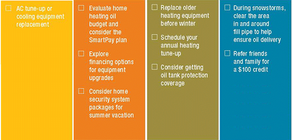 Home comfort checklist infographic 