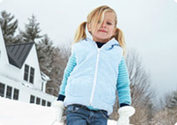 Girl Playing in the Snow
